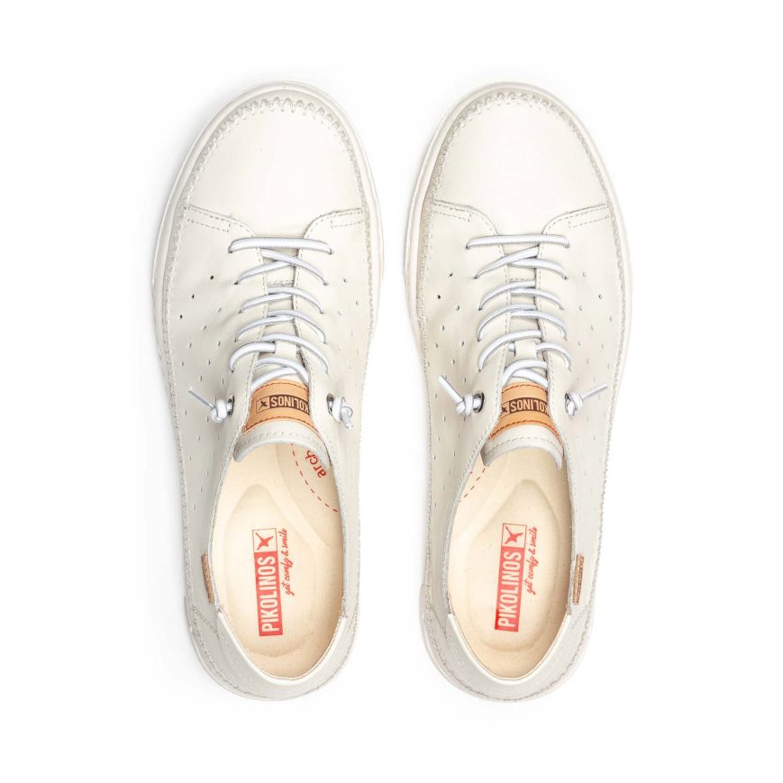 Men's Pikolinos ALICANTE Sneakers Cream | NZ CQ81329